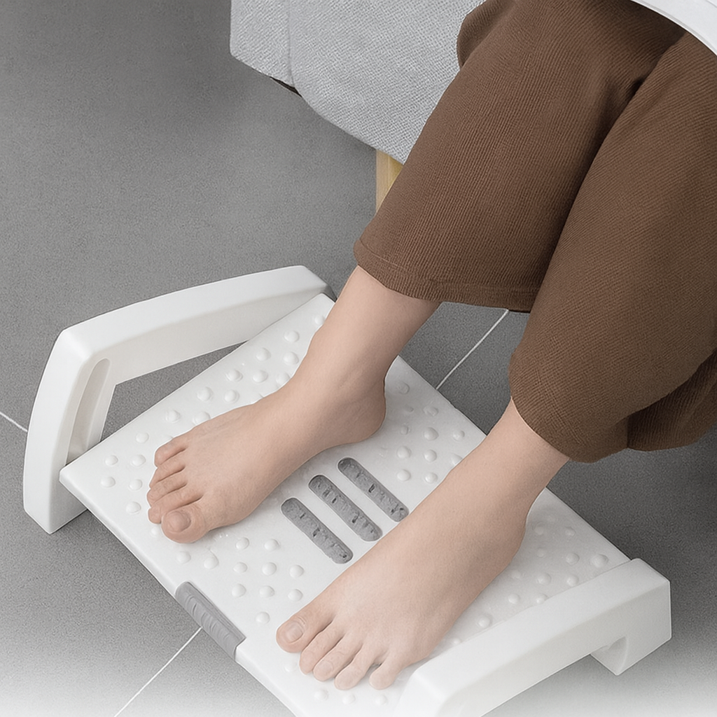 Adjustable Office Foot Rest (White)