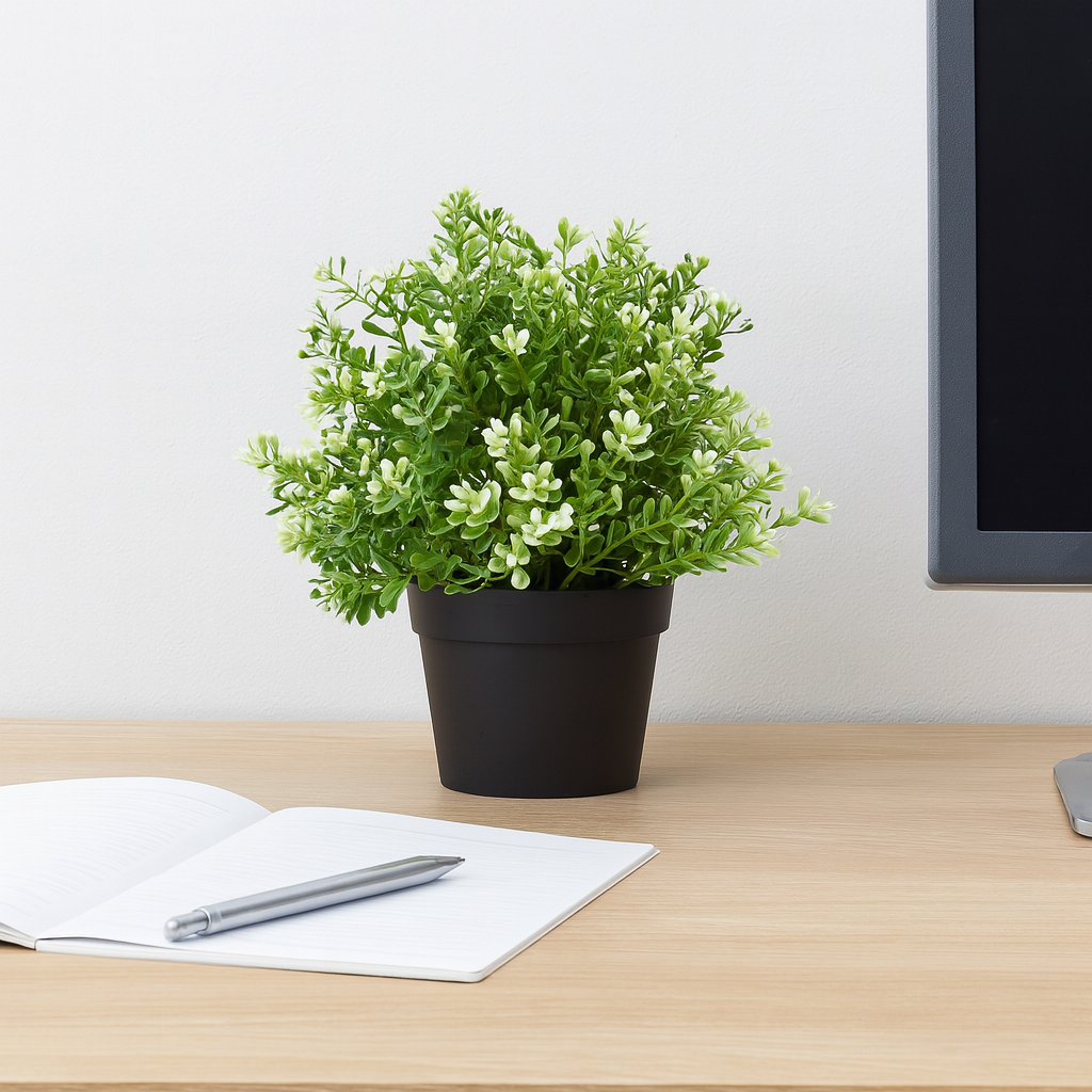 Potted Artificial White Jade Plant 20cm