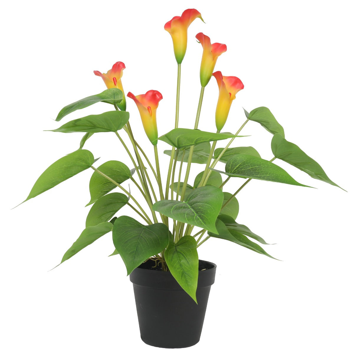 Artificial Flowering Peace Lily Plant 50cm (Orange)