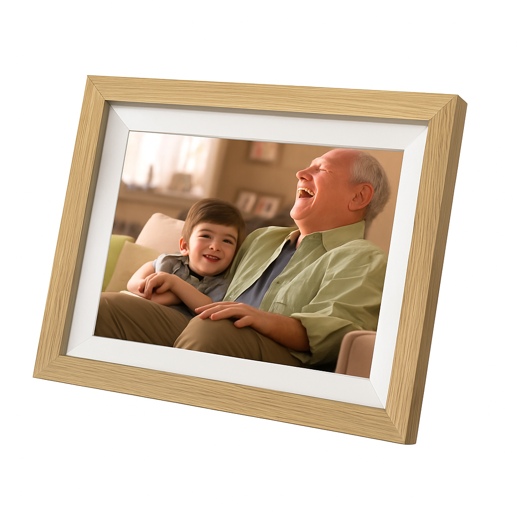 10.1-Inch Digital Wooden Photo Frame
