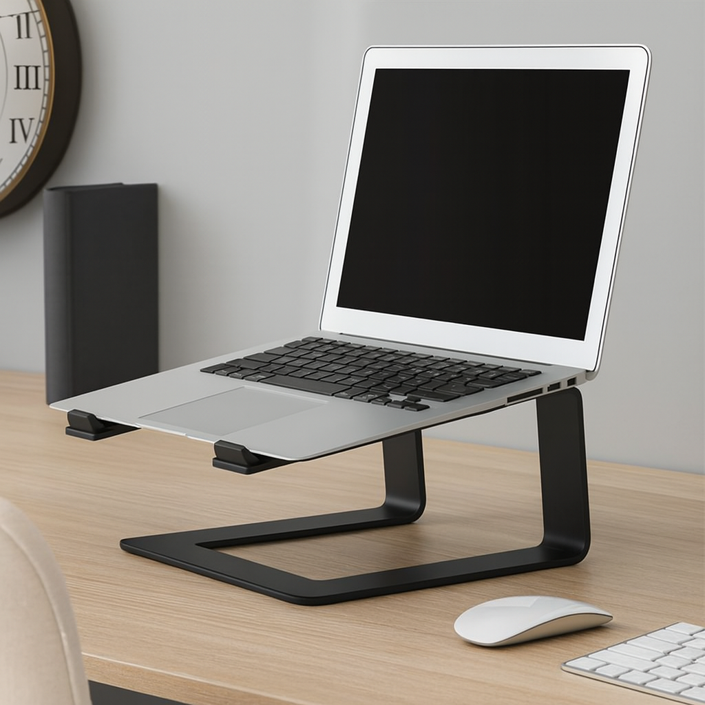 Black Aluminium Laptop Stand