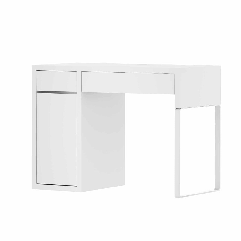 Compact Computer Desk with Drawer Cabinet