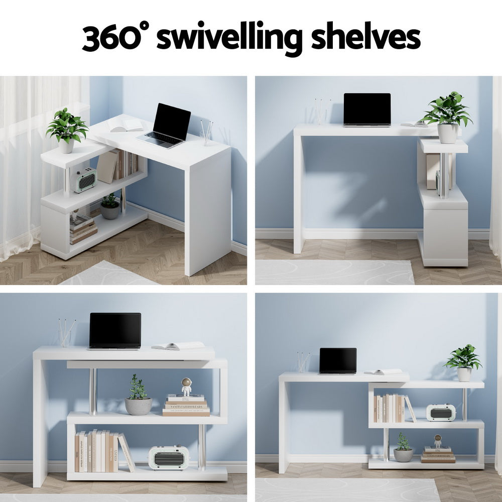 Computer Desk L-Shape & Bookshelf