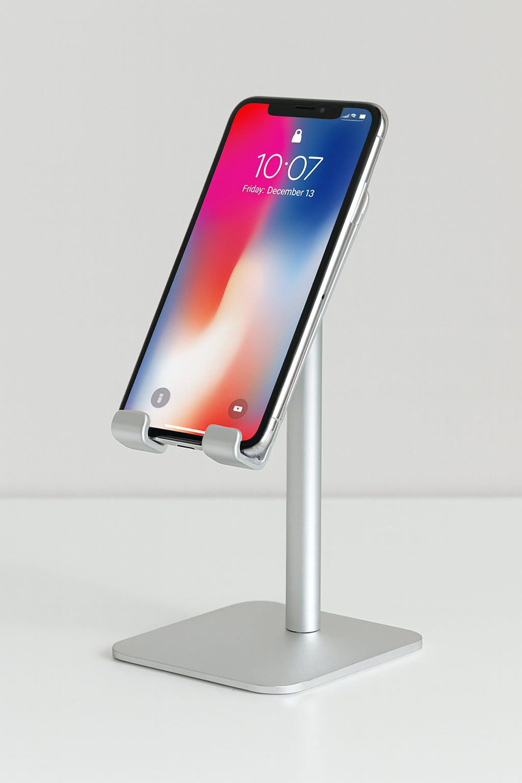 Tall Adjustable Aluminium Phone Stand (Silver)