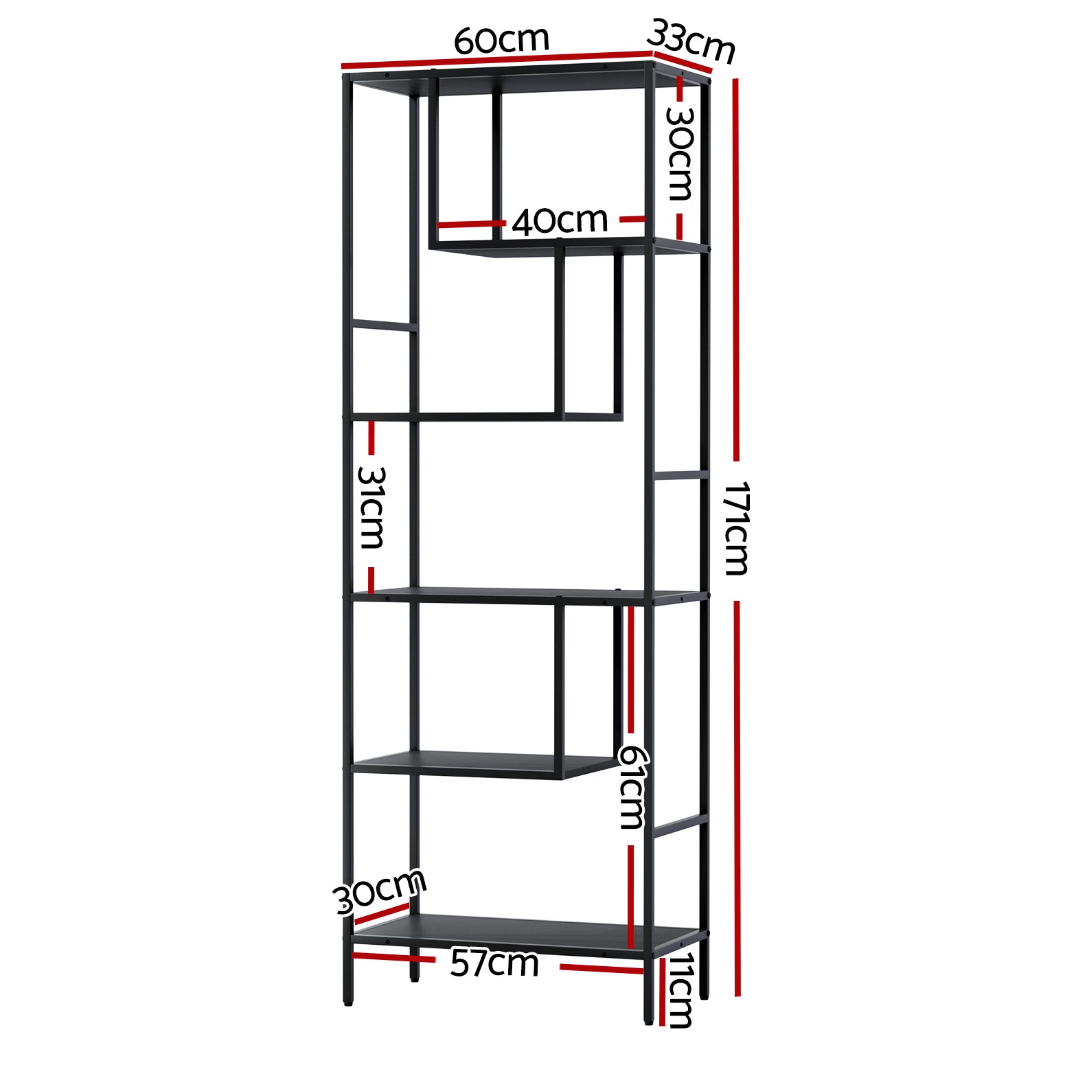 5-Tier Modern Bookshelf