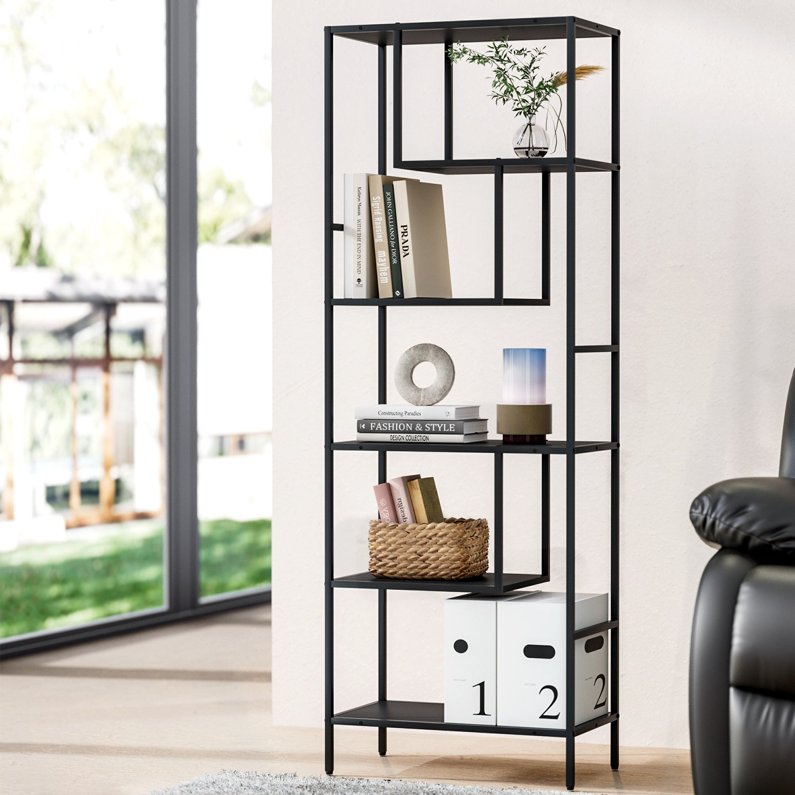 5-Tier Modern Bookshelf