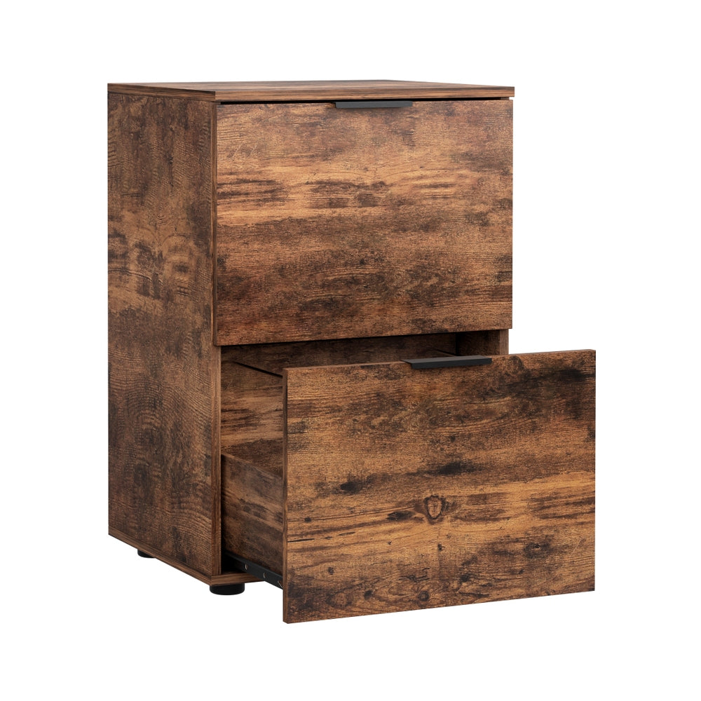 Rustic 2-Drawer Filing Cabinet