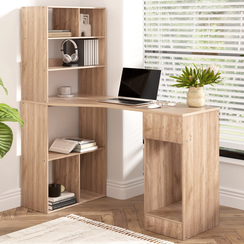 Computer Desk & 5-Tier Cabinet