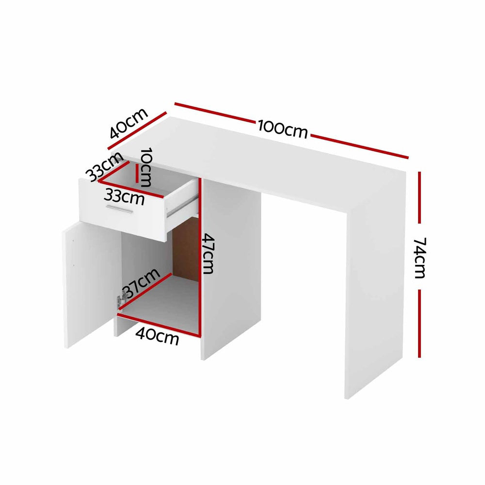 Computer Desk & Side Cabinet