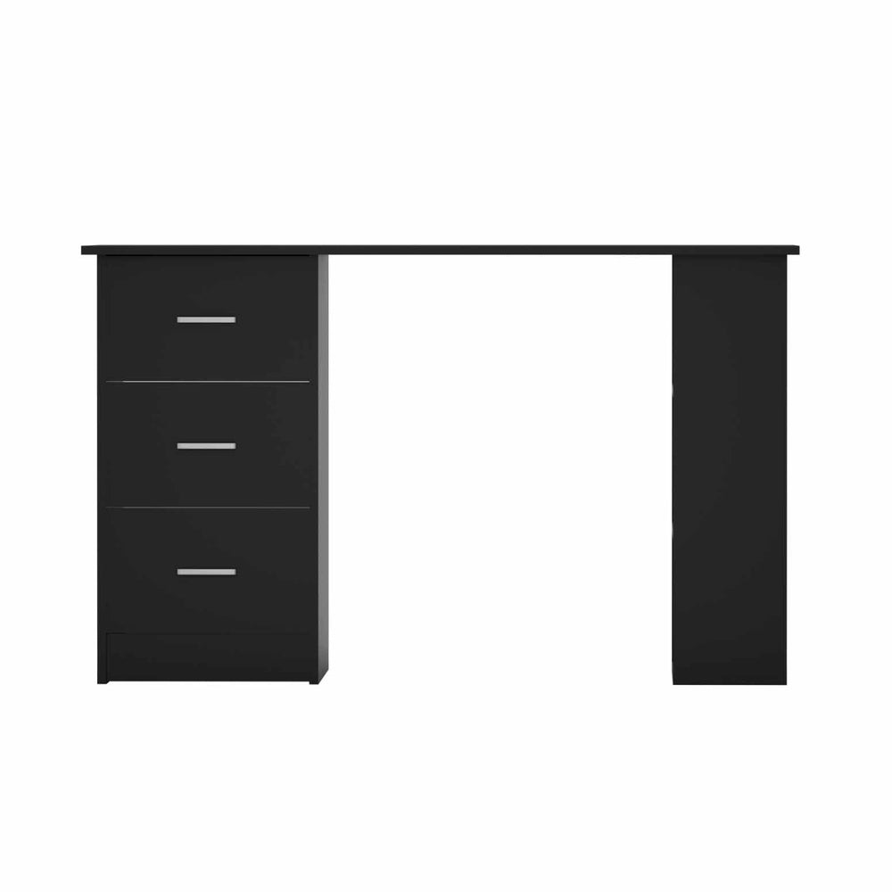 Compact Desk & Dual-Shelving (Black)