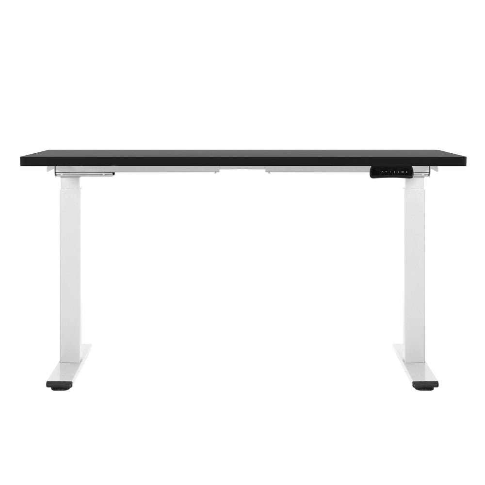 140cm Dual Motor Standing Desk (Black/White)