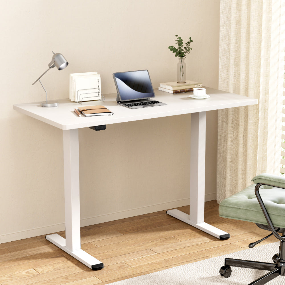 120cm Dual Motor Standing Desk (White)
