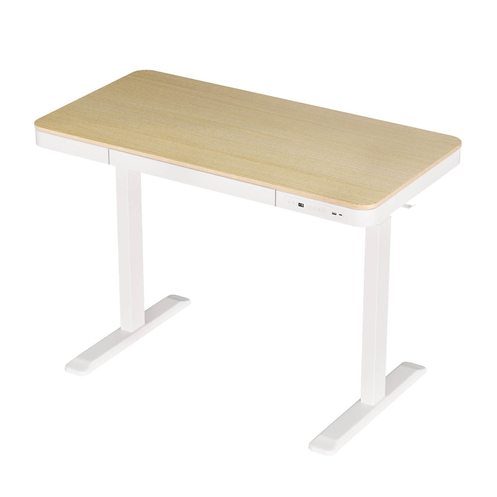 Dual Motor Standing Desk & Drawer (Oak)