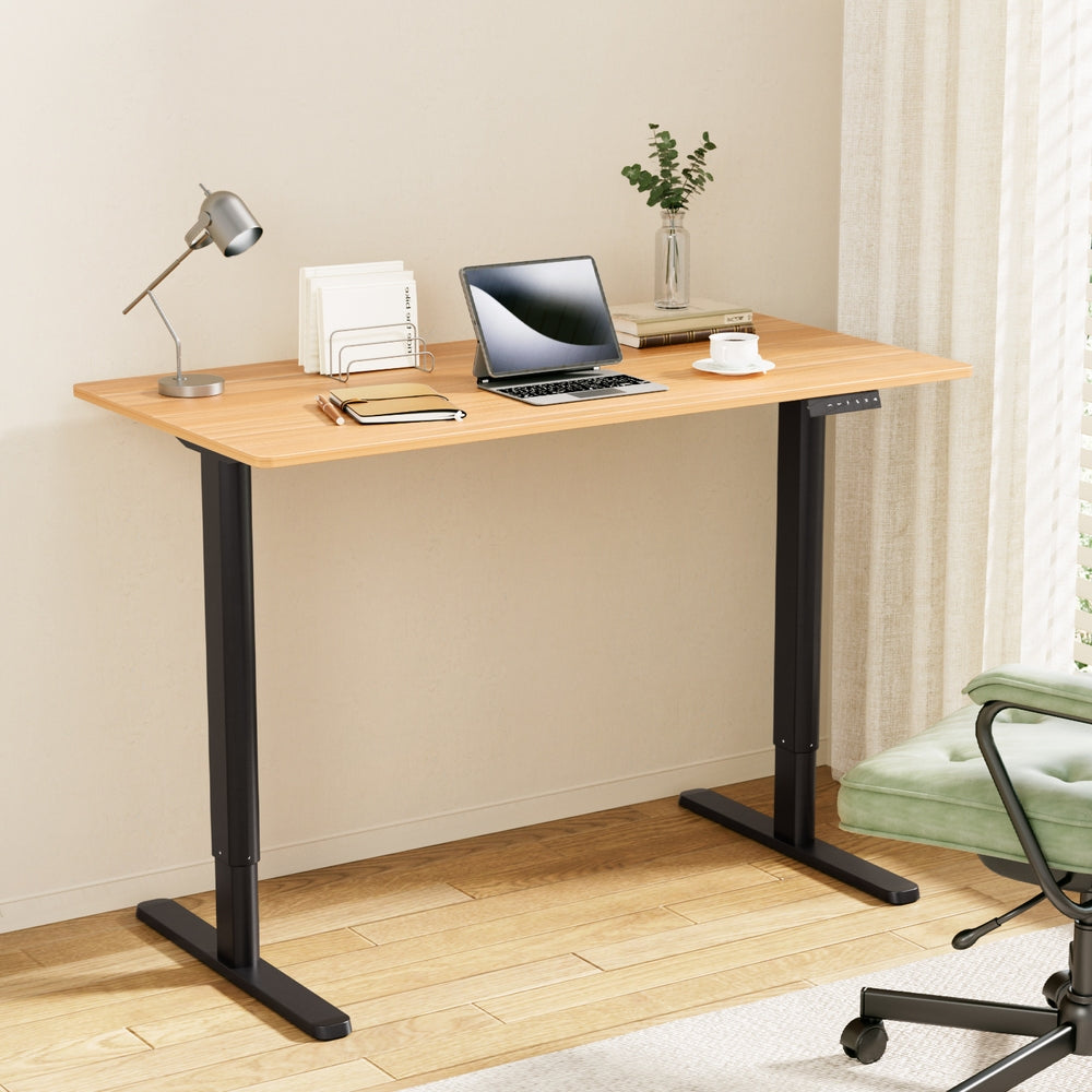Electric Sit Stand Desk (Wood/Black)