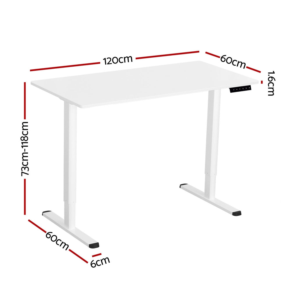 Electric Sit Stand Desk (White)