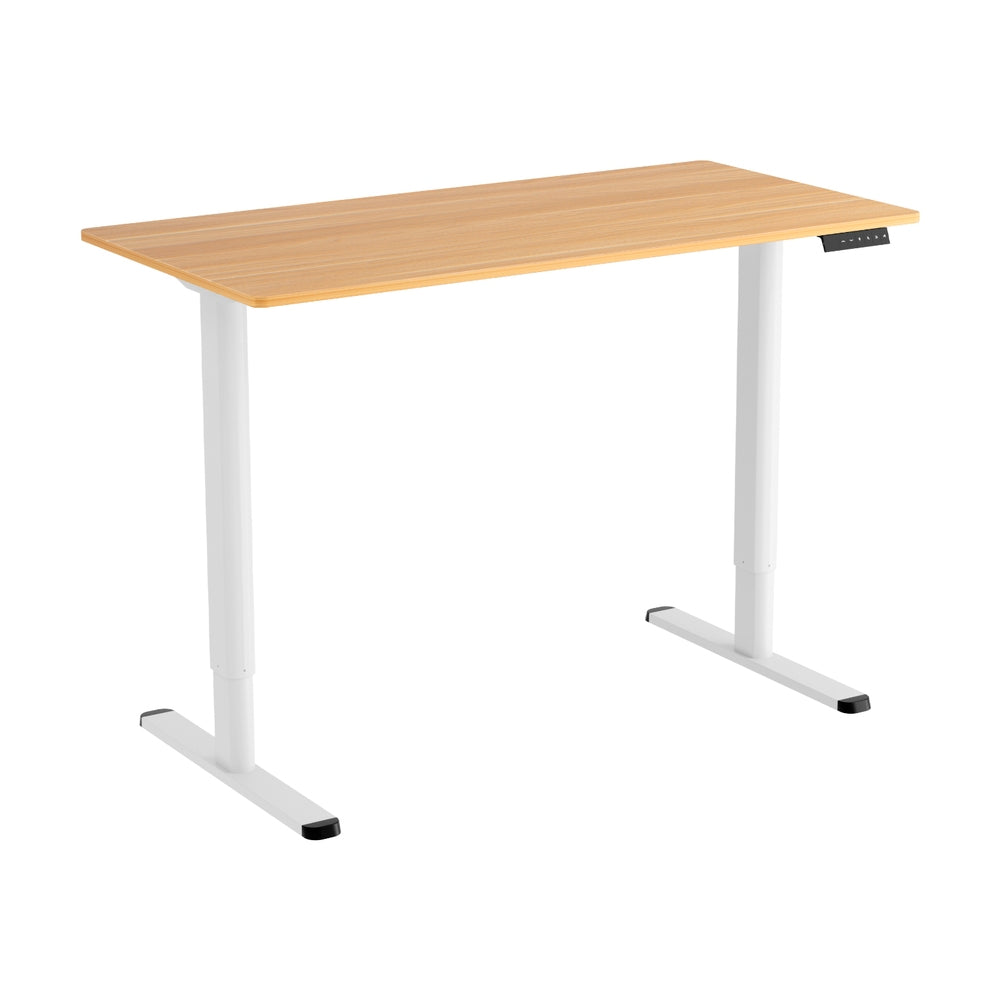 Electric Sit Stand Desk (Wood/White)