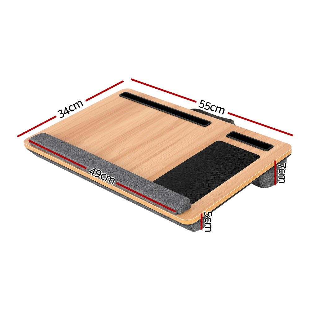 Artiss Mobile Lap Desk (Oak & Grey)