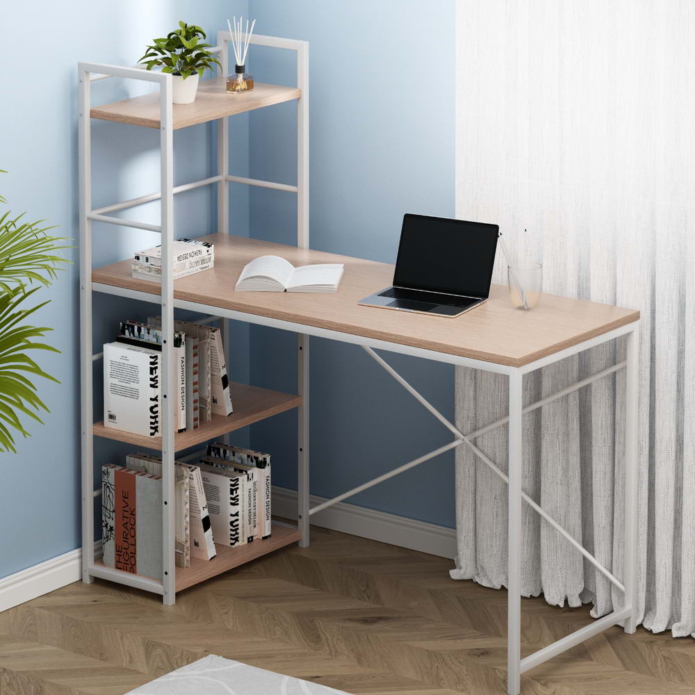 Artiss Hendon Computer Desk (White/Oak)