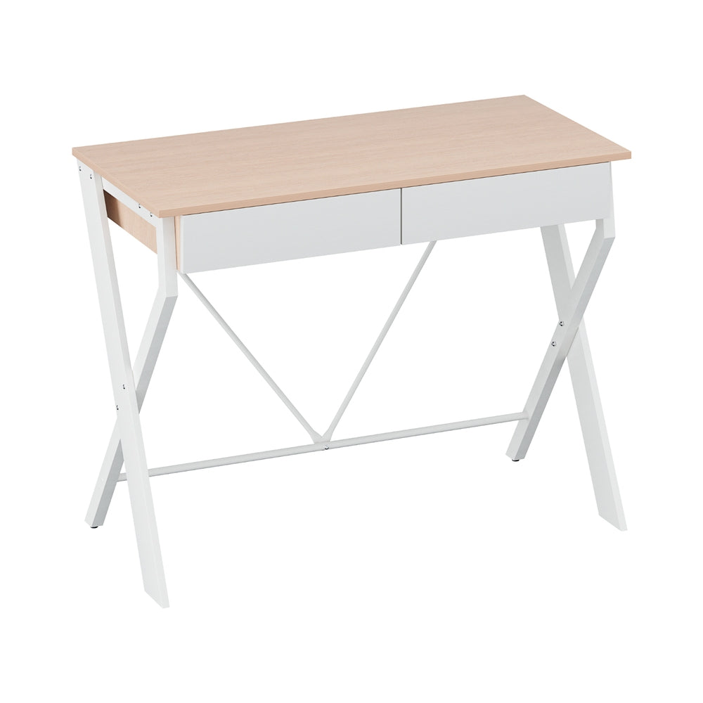 Xaxa Computer Desk (White/Oak)