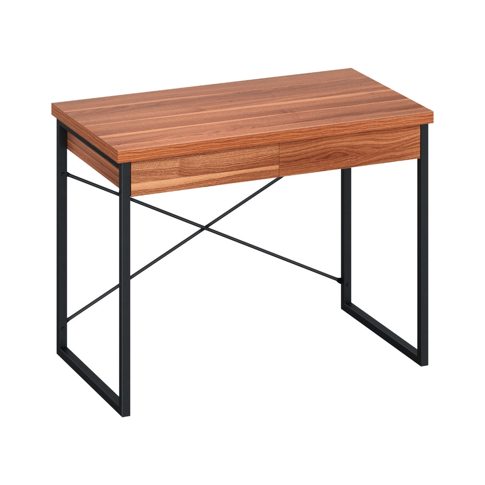 Artiss Borg Computer Desk & Drawer (Walnut)