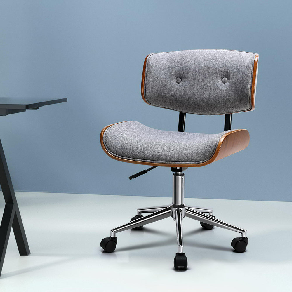 Wood & Grey Office Chair