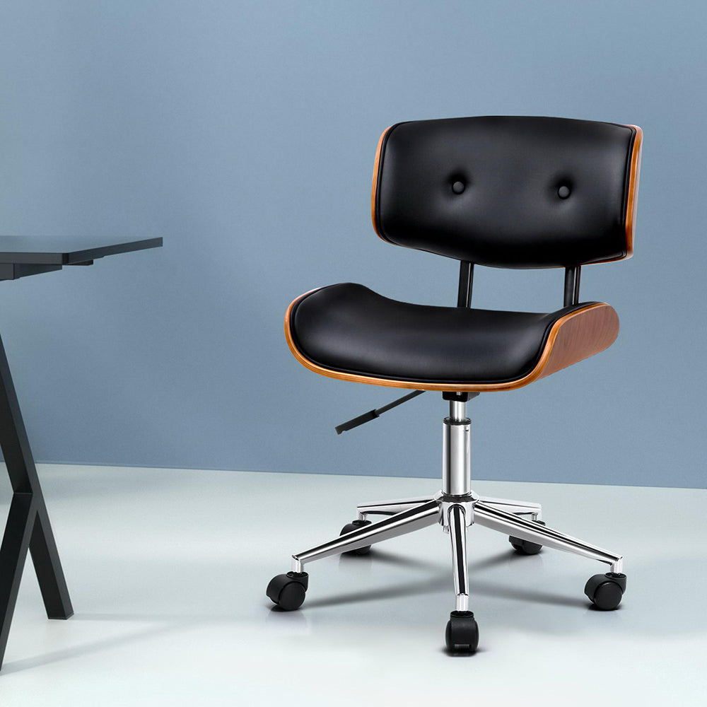 PU Wooden Office Chair