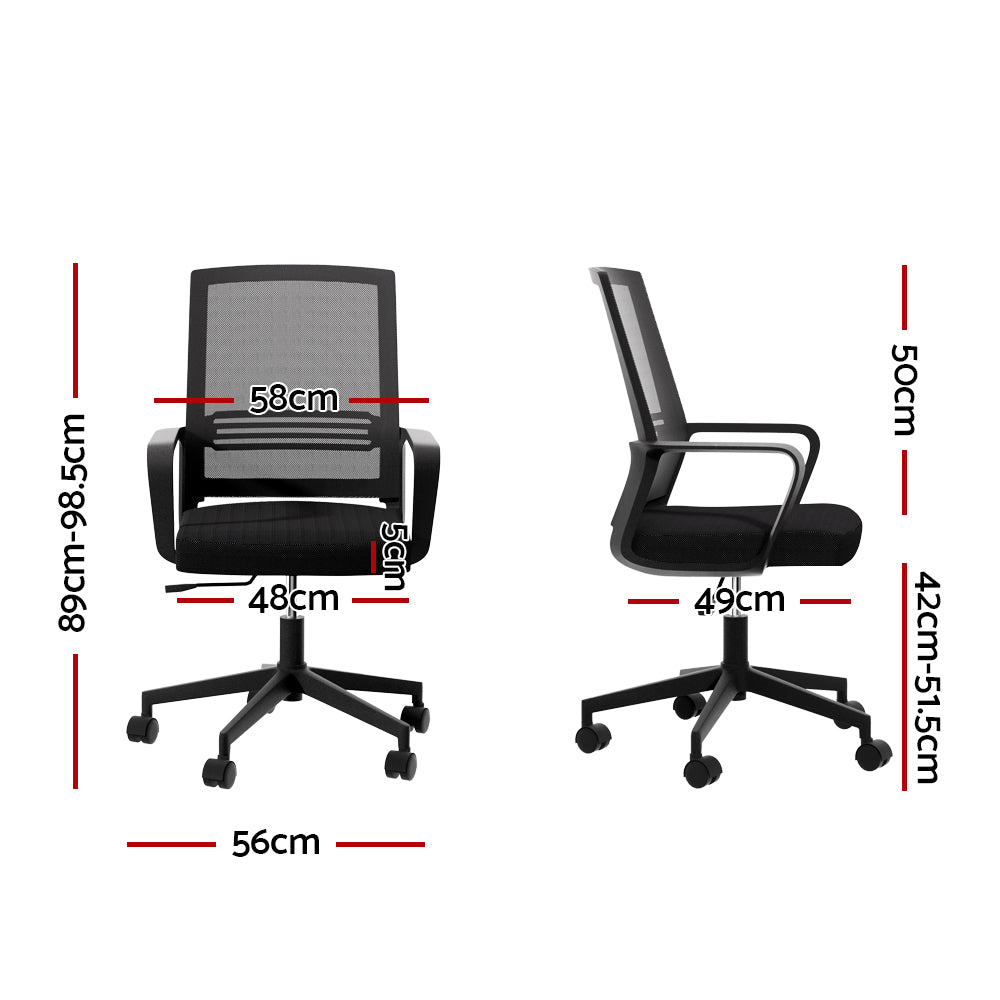 Mesh Mid Study Chair (Black)