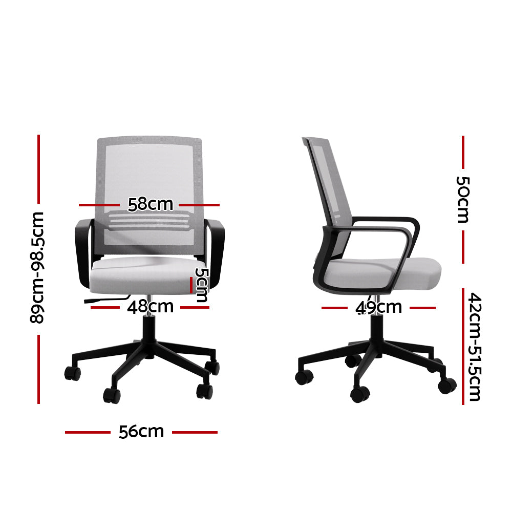 Mesh Mid Study Chair (Grey)