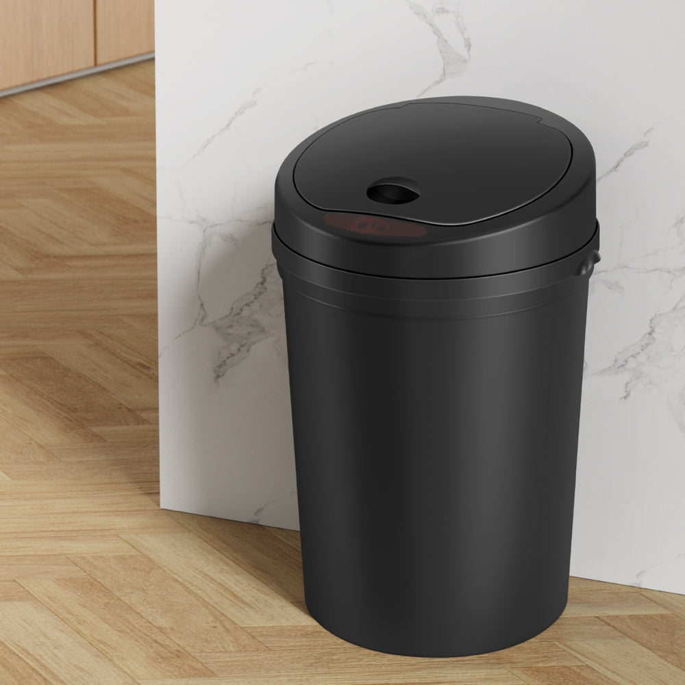 Devanti 9L Round Motion Sensor Bin (Black)