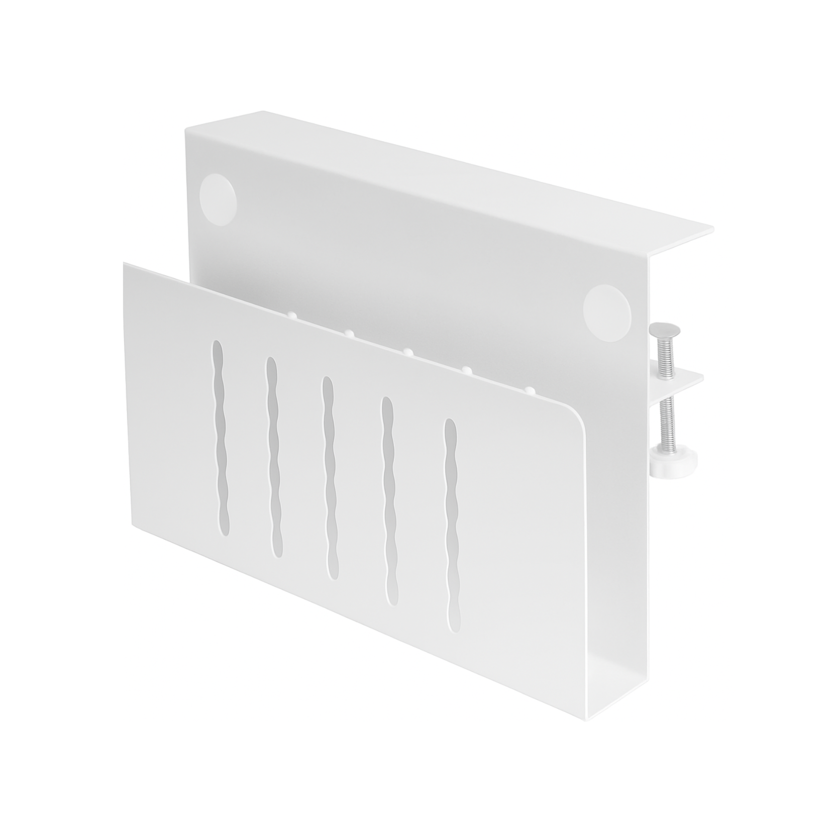 Under Desk Side Storage Holder (White)