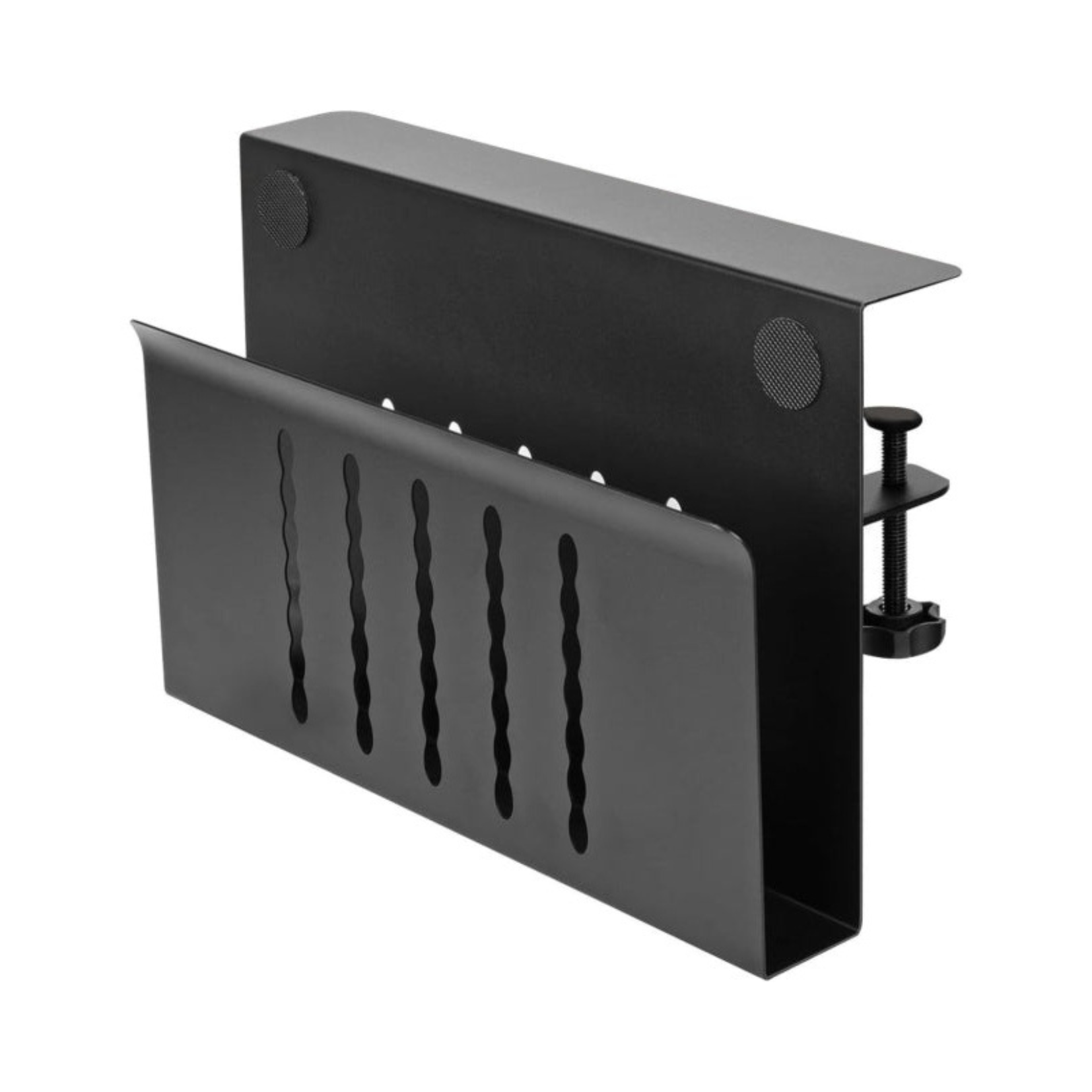 Under Desk Side Storage Holder (Black)