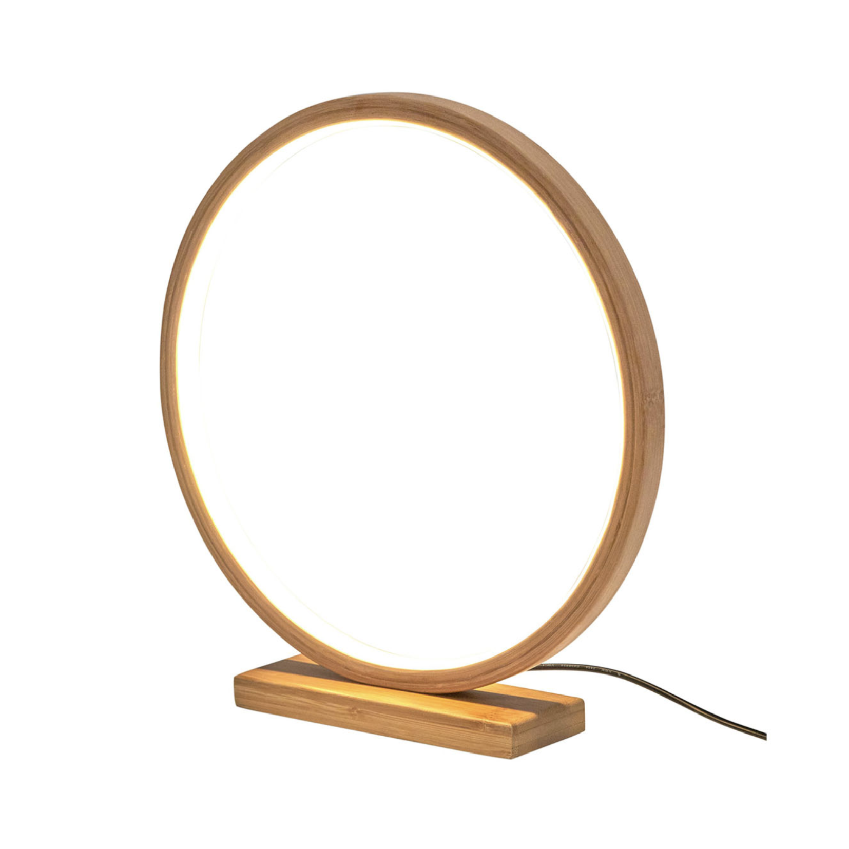 Bamboo Single Ring LED Lamp