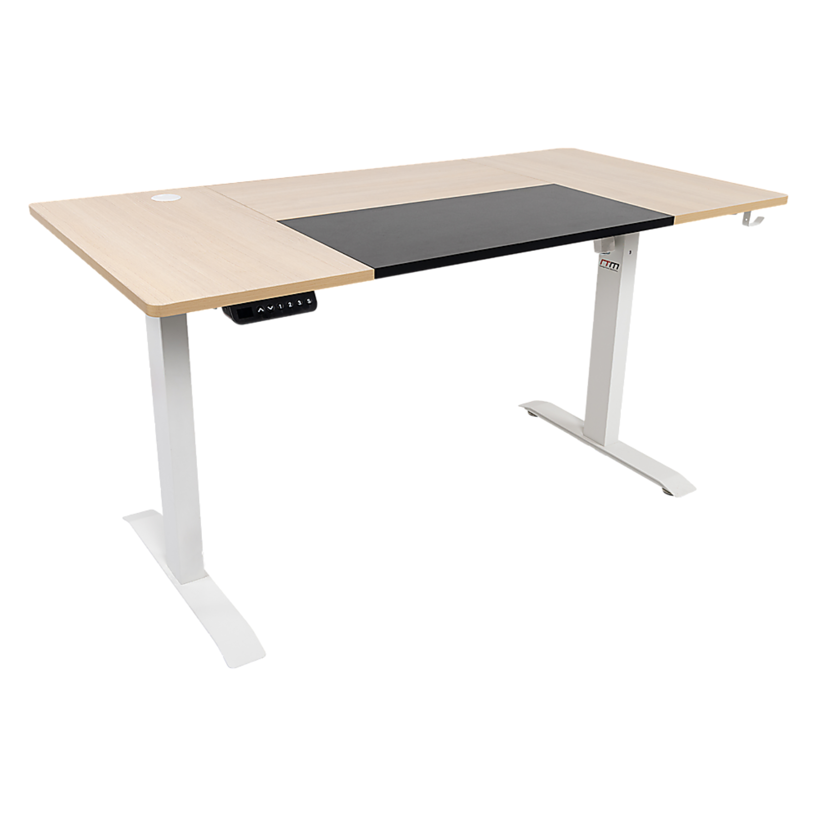 Premium Motorised Sit Stand Desk (Light Birchwood)