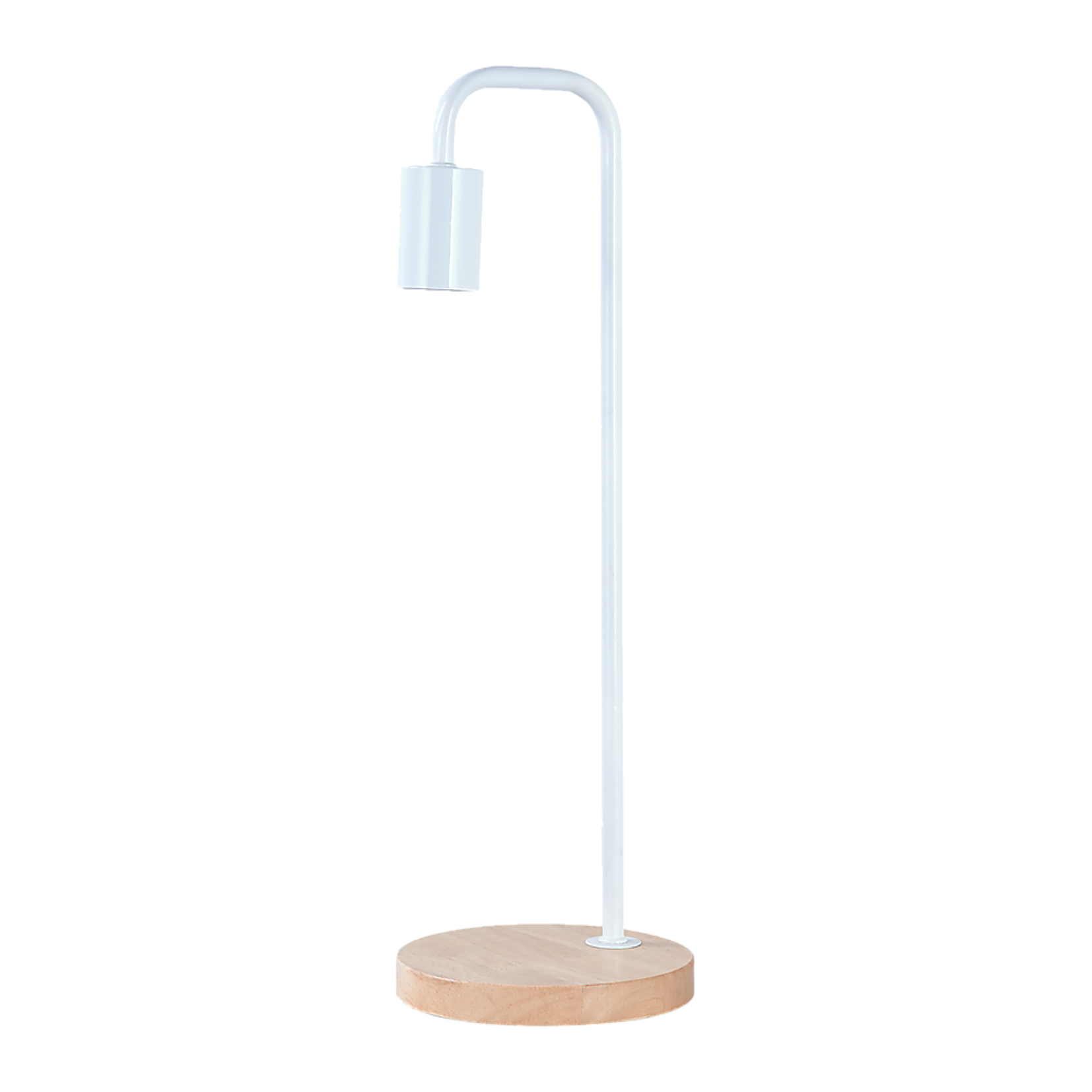 Serrano Modern Timber Desk Lamp (White)