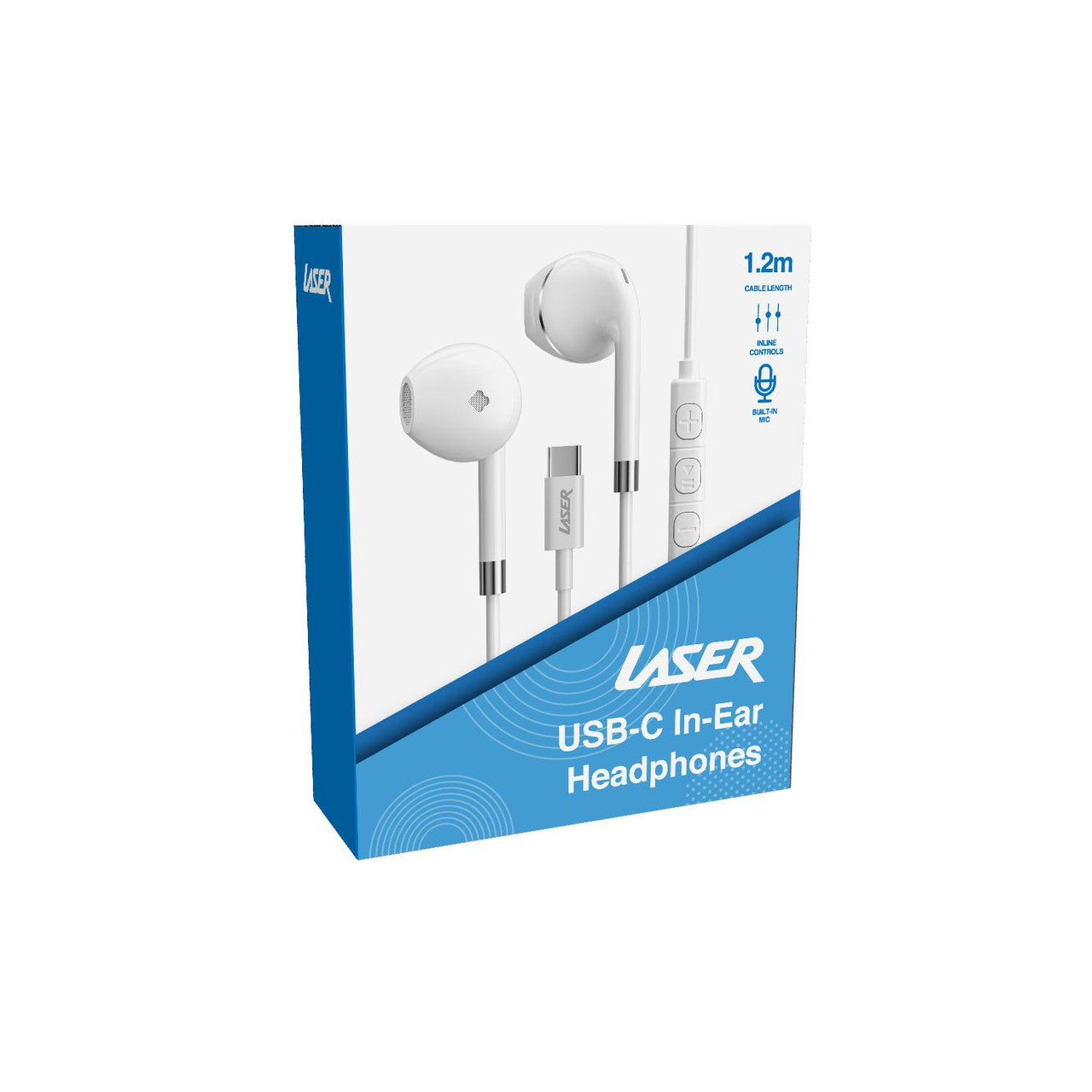Laser USB-C Earphones (White)
