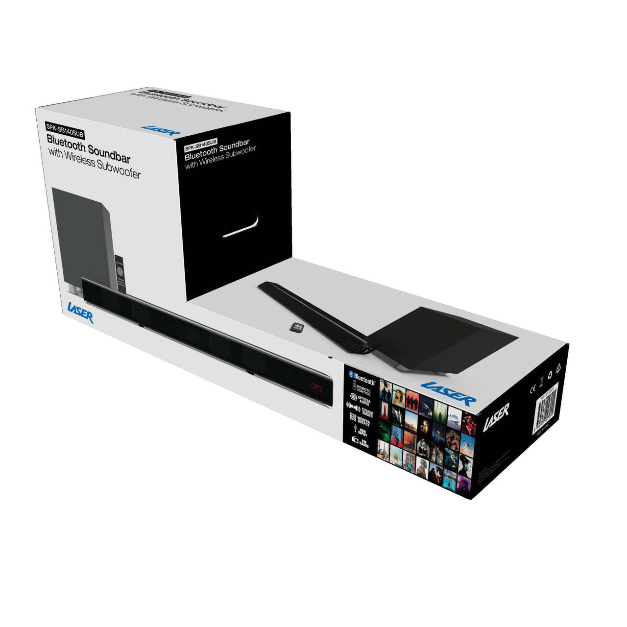 Laser Optical Soundbar & Wireless Subwoofer