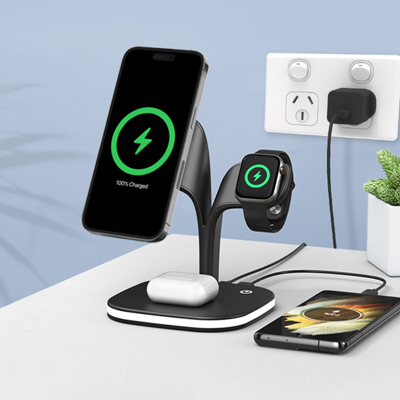 5 in 1 Wireless Charging Station & Night Light