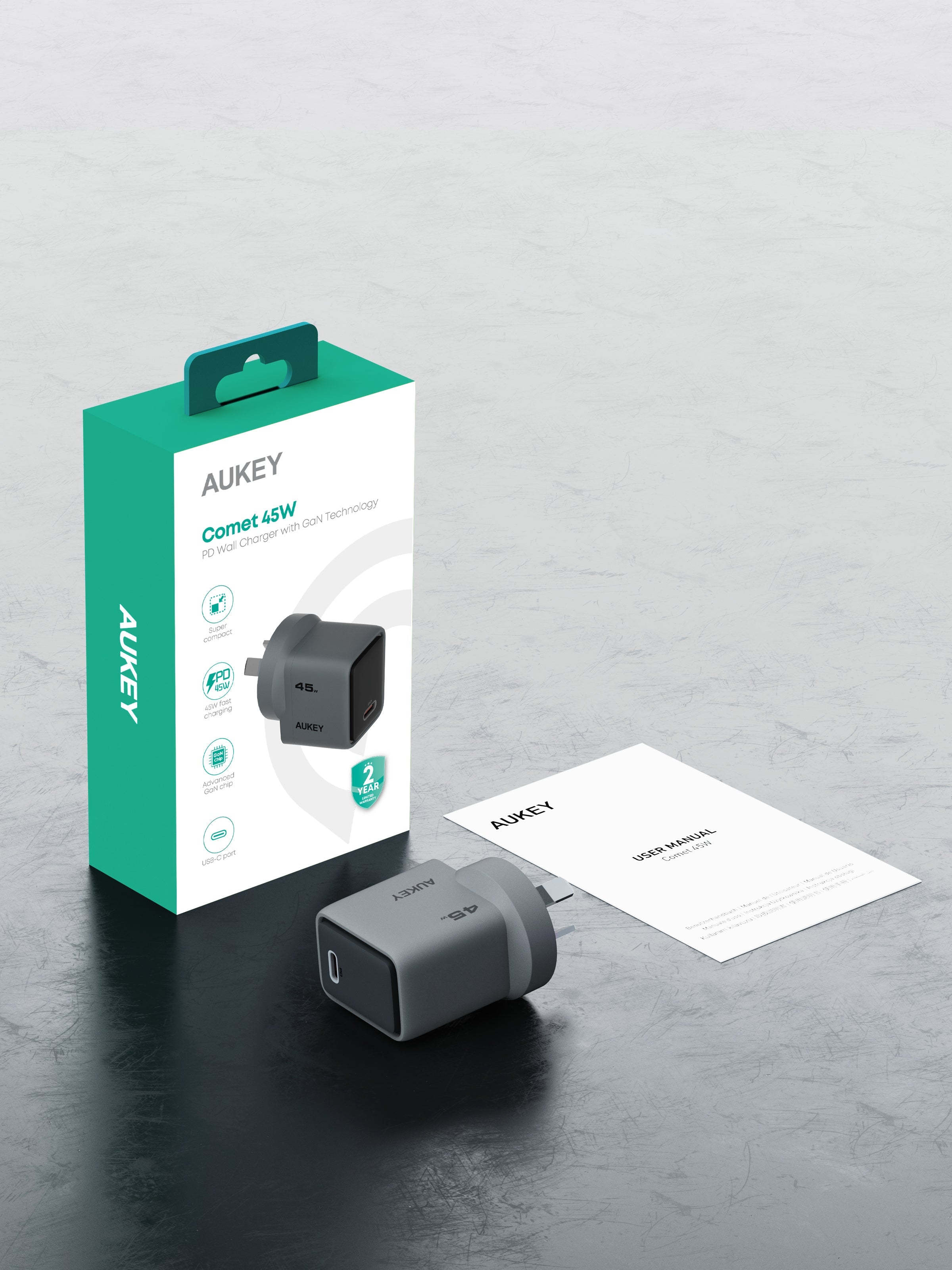 Aukey Comet 45W PD USB-C Wall Charger