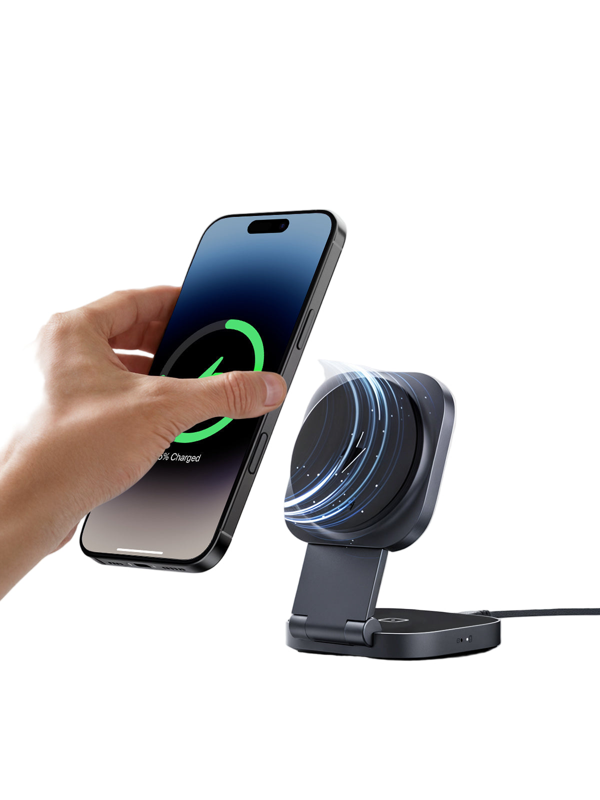 Aukey MagFusion Qi2 2-in-1 Magnetic Wireless Charger