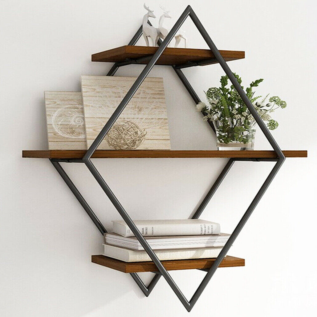 3-Tier Rustic Floating Wall Shelves