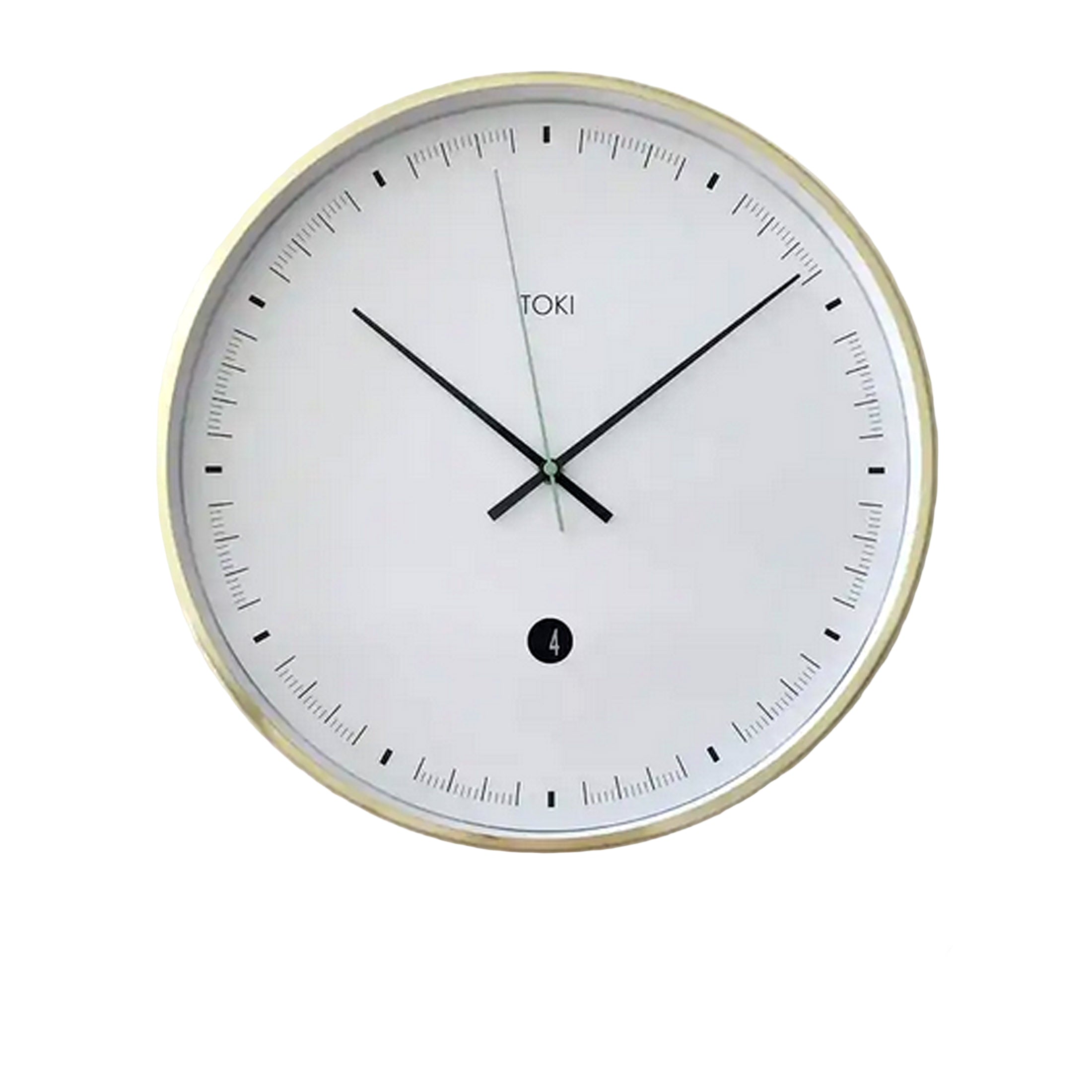 Toki Metta Brushed Gold Wall Clock
