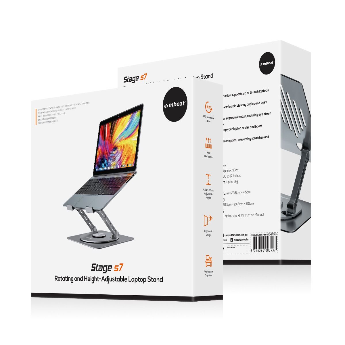 mbeat Stage S7 Rotating & Adjustable Laptop Stand
