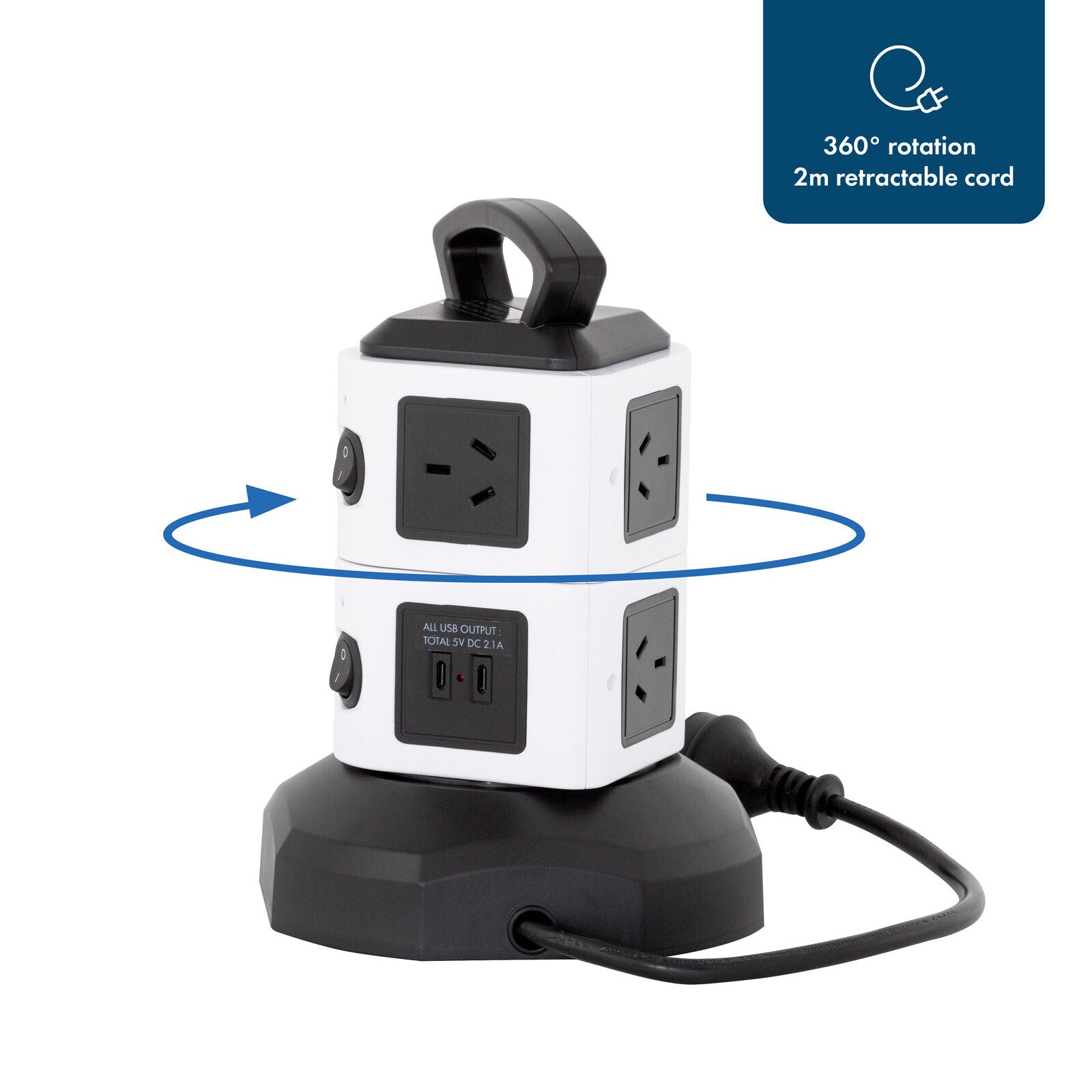 Lenoxx 6-Outlet Tower Power Board