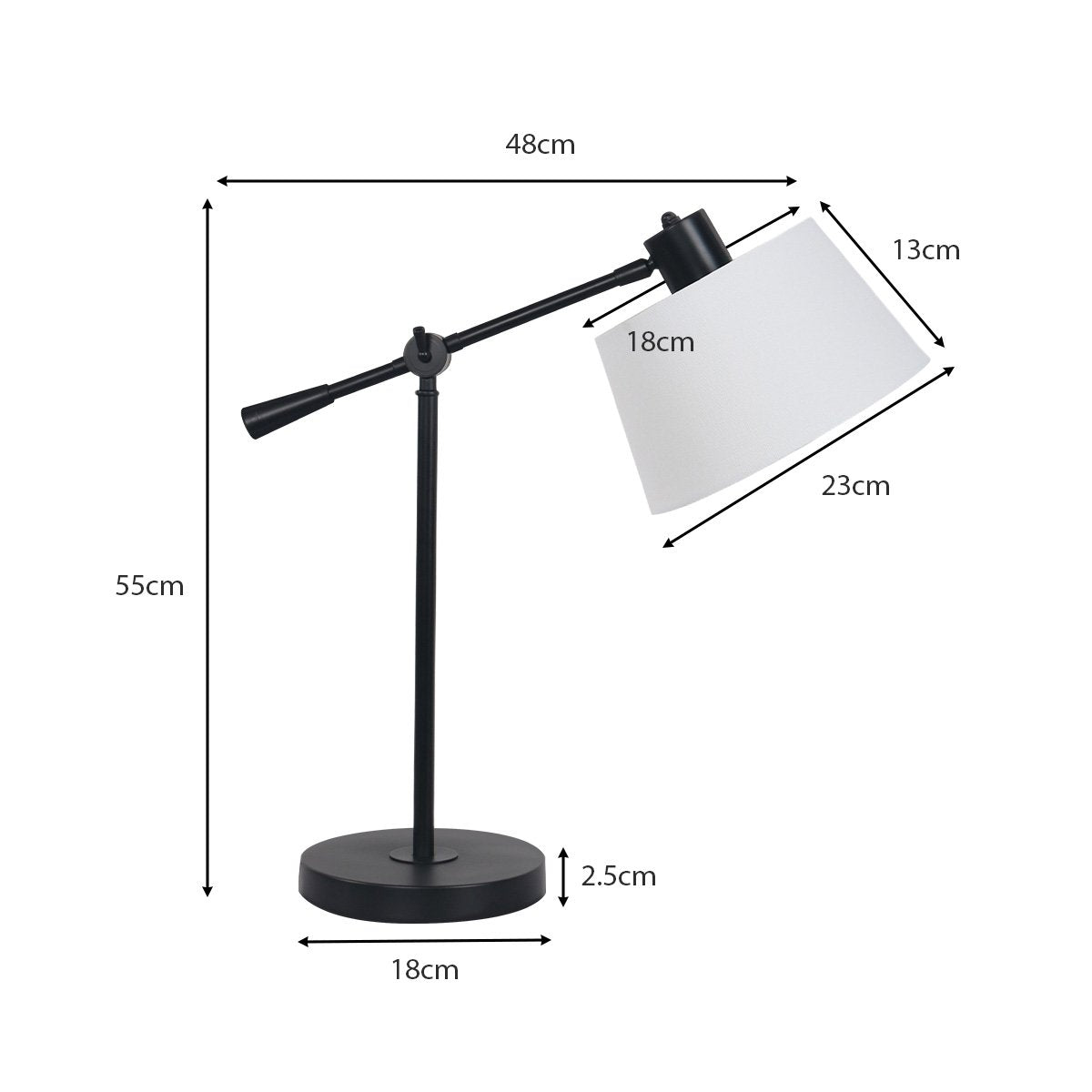 Sarantino Adjustable Metal Table Lamp