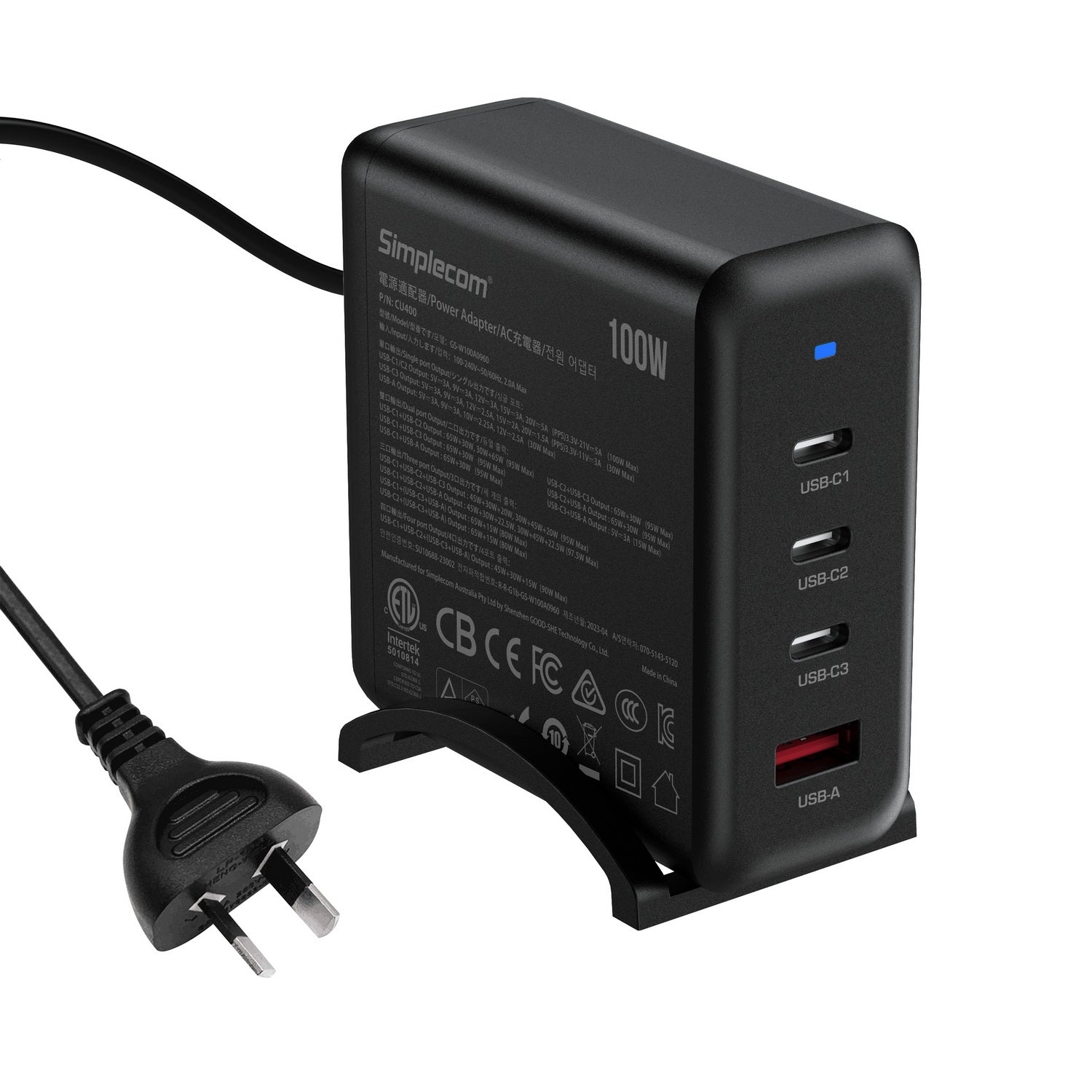 Simplecom CU400 4-Port PD 100W Charger