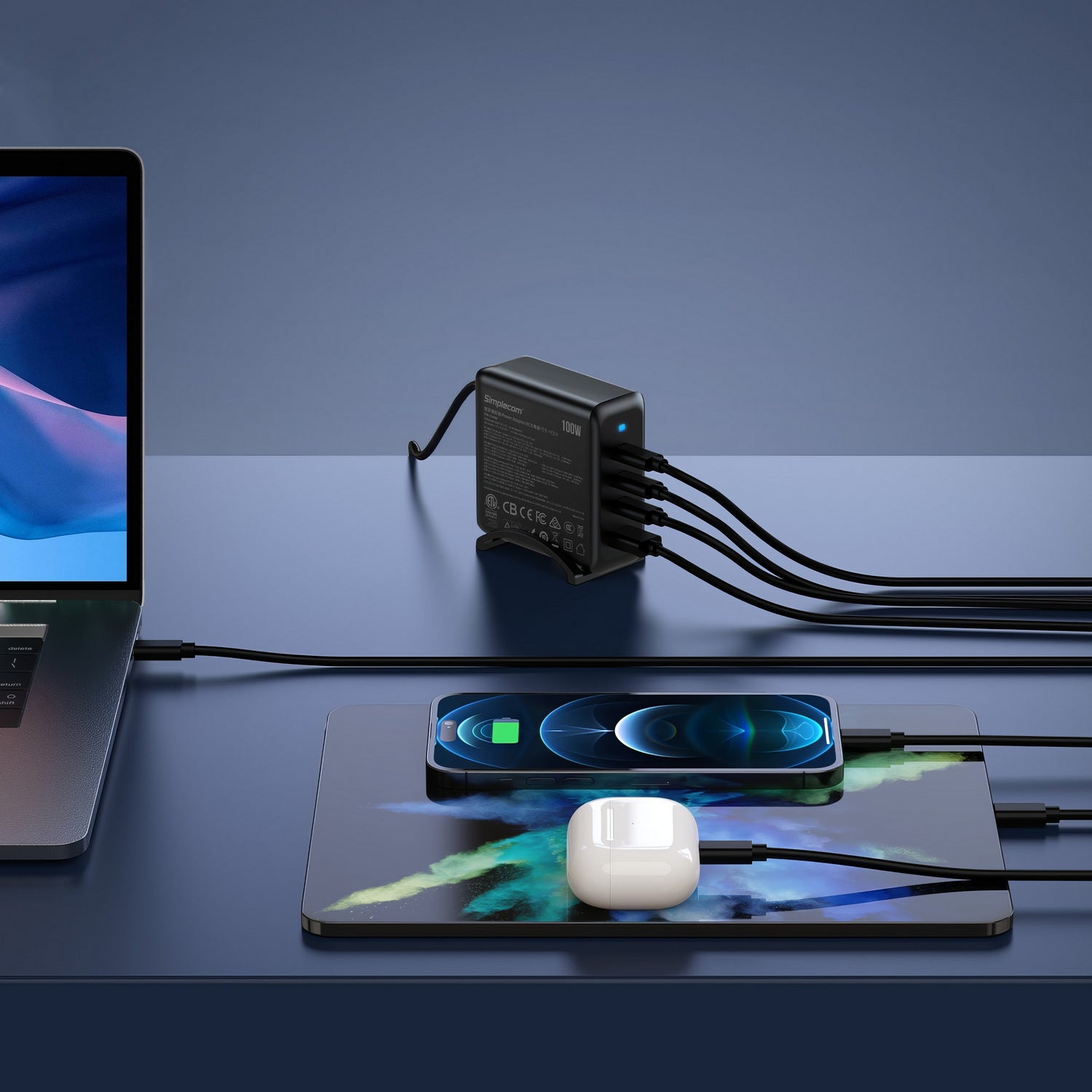 Simplecom CU400 4-Port PD 100W Charger