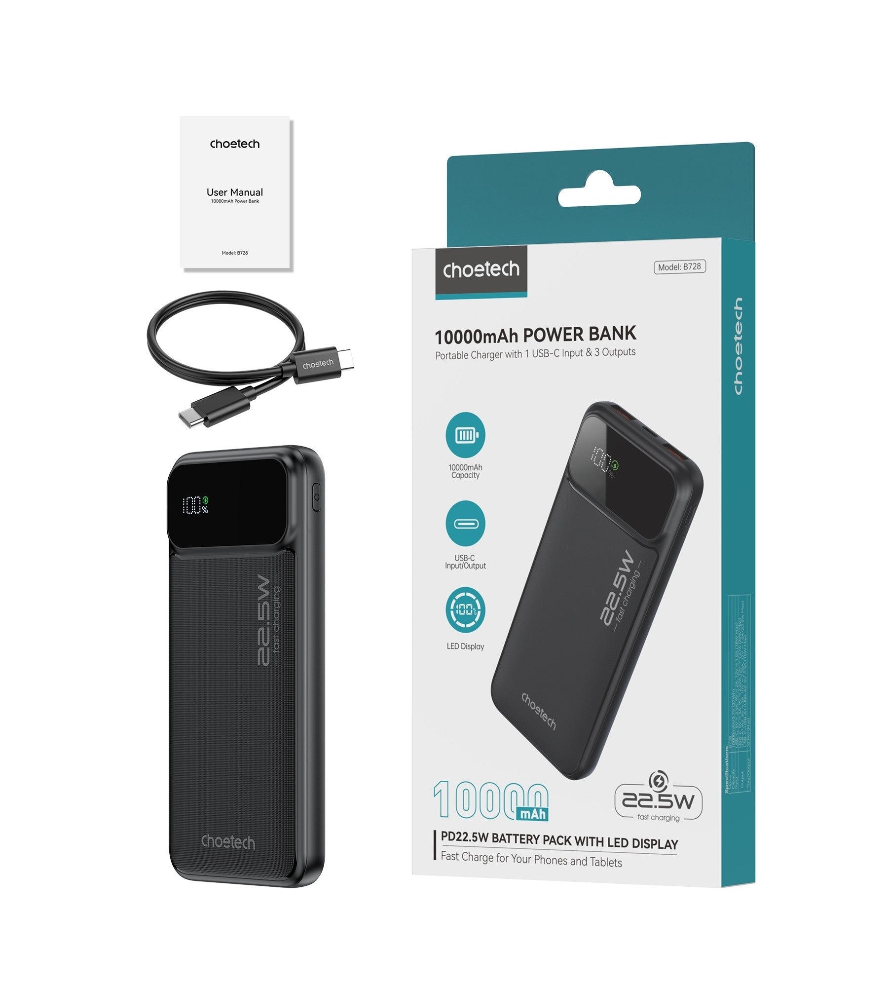 CHOETECH B728 10000mAh Power Bank