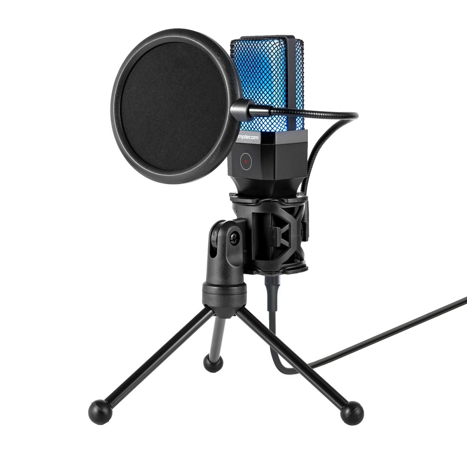 Simplecom UM650 USB Cardioid Condenser Microphone with Tripod & Pop Filter