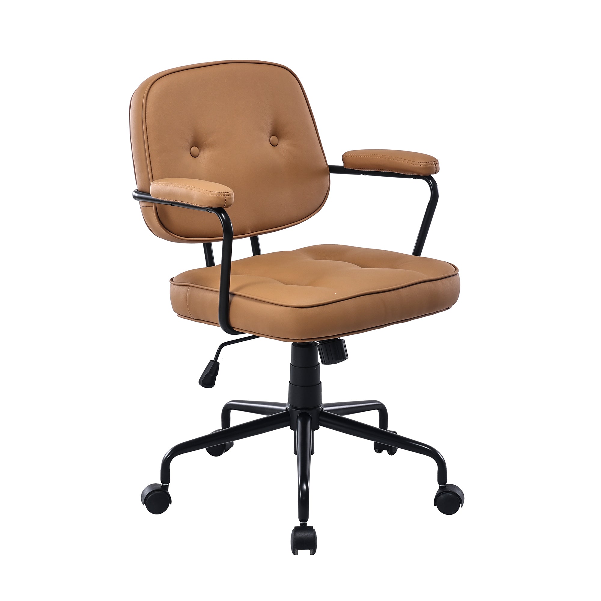Louise Faux Leather Office Chair (Brown)