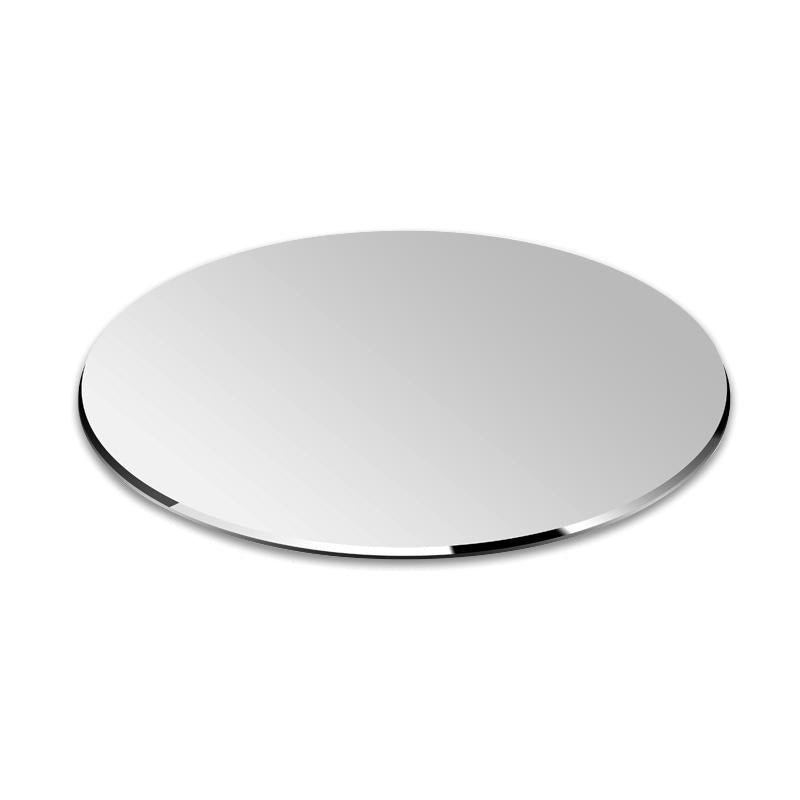 Circular Aluminium & PU Leather Mouse Pad (Silver)